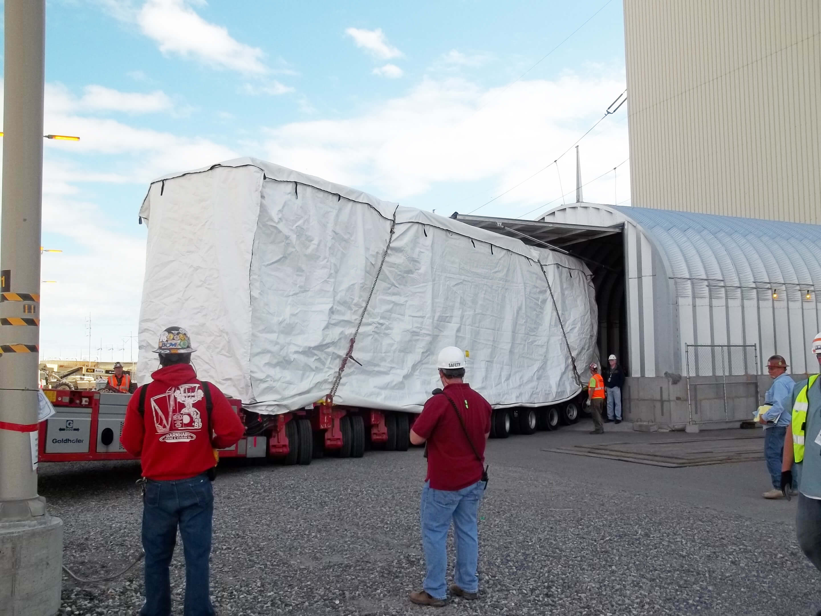Wrap-Overpack over a truck container